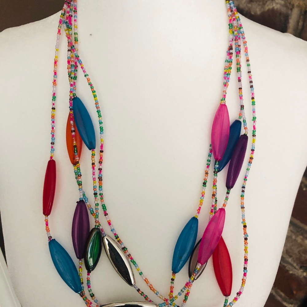 Stone Multistrand Necklace